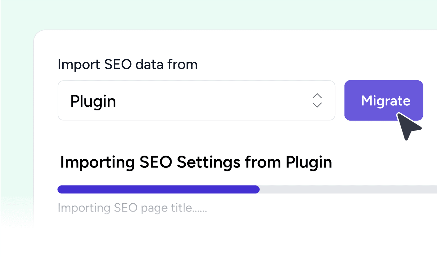 Bring your seo setup to surerank