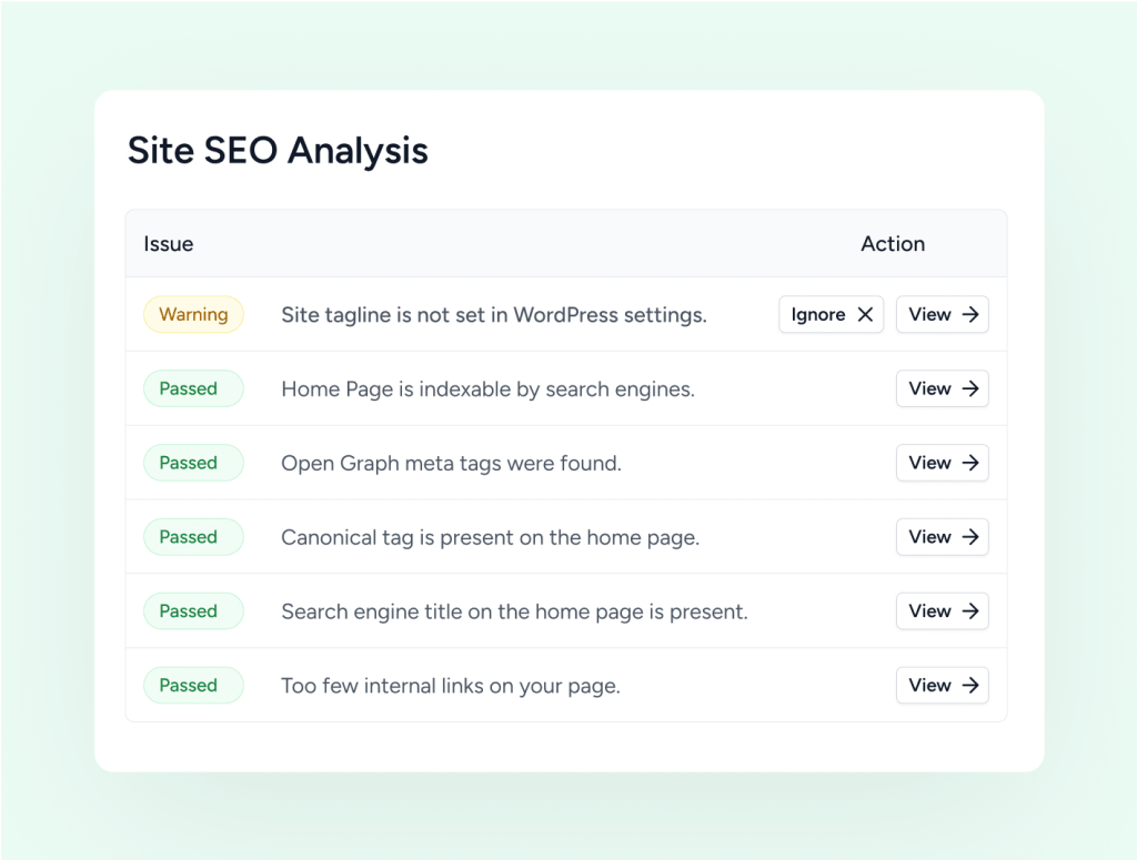Site-Wide SEO Health  Check, Simplified.